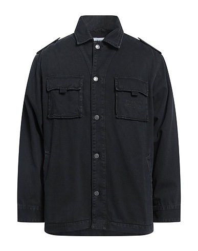 MOSCHINO Solid color shirt Black 100% Cotton
