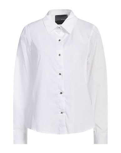 JOHN RICHMOND Solid color shirts & blouses White 100% Cotton