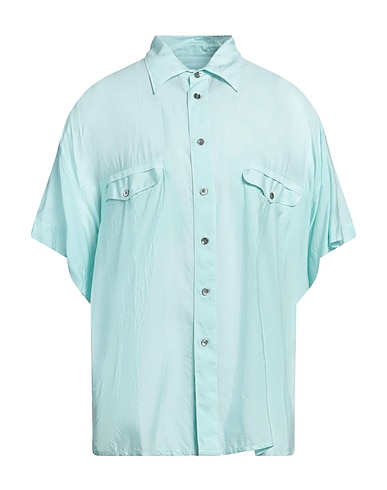 GIORGIO ARMANI Camicia tinta unita Turchese 84% Lyocell, 16% Seta