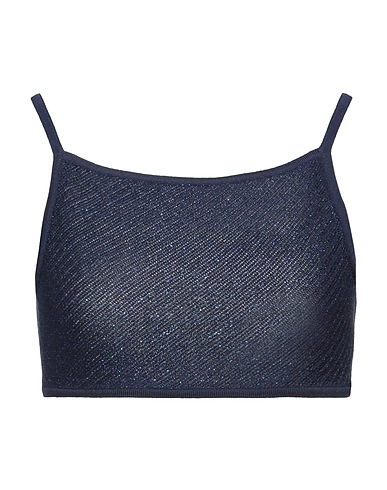 GIORGIO ARMANI Top Navy blue 69% Viscose, 26% Polyester, 5% Metallic fiber