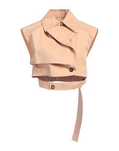 CEDRIC CHARLIER Camicie e bluse tinta unita Beige 97% Cotone, 3% Elastan