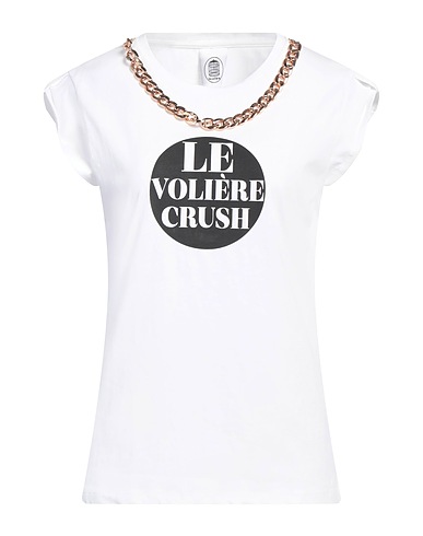 LE VOLIÈRE T-shirt White 95% Cotton, 5% Elastane
