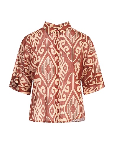 NIŪ Patterned shirts & blouses Brown 100% Cotton