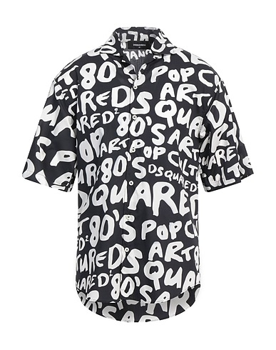 DSQUARED2 Patterned shirt Black 100% Cotton