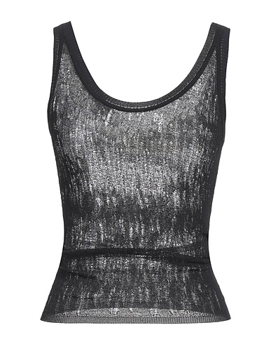 ISABEL BENENATO Vest Black 92% Viscose, 8% Elastane