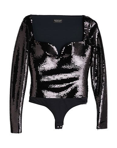 BALENCIAGA TOPS & TEES Black 80% Polyamide, 20% Elastane