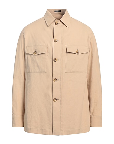 SARTORIA LATORRE Linen shirt 55% Linen, 43% Cotton, 2% Elastane