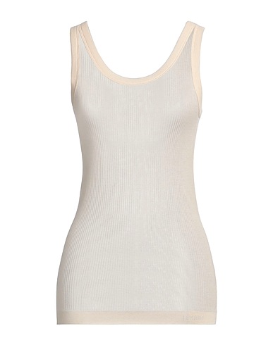 LEMAIRE Tank top Beige 88% Viscose, 12% Silk