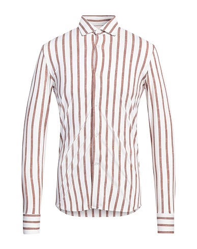 BORSA Camicia a righe PERFORMANCE Marrone 86% Poliammide, 14% Elastan