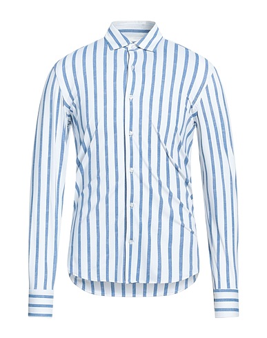 BORSA Striped shirt PERFORMANCE Blue 86% Polyamide, 14% Elastane