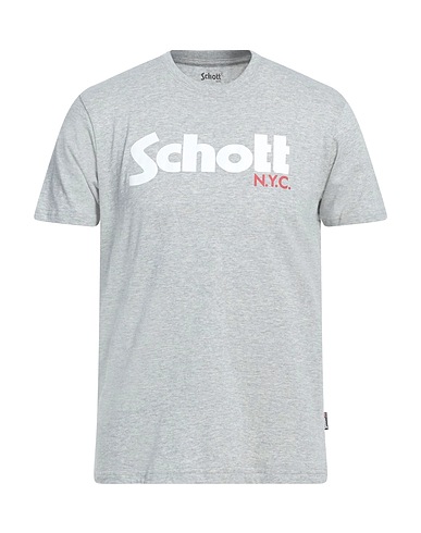 SCHOTT N.Y.C. T-shirt Grey 100% Cotton