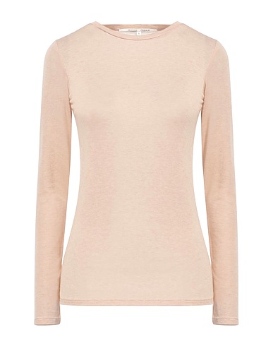 SECOND FEMALE T-shirt basique Beige 60% Lyocell, 30% Laine, 10% Élasthanne