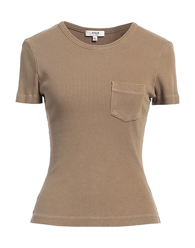 AGOLDE Basic t-Shirt Χακί 49% Οργανικό βαμβάκι, 49% Lyocell, 2% Ελαστάνη