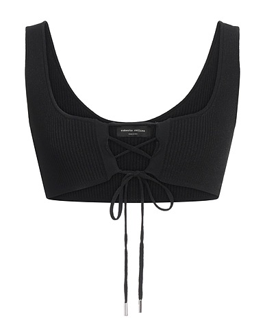 ROBERTO COLLINA Top Black 83% Viscose, 17% Polyester