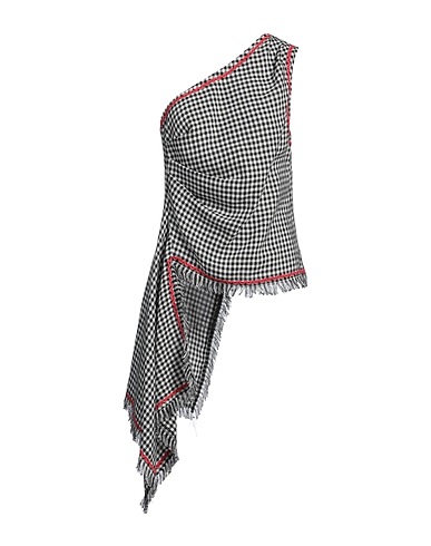 MSGM One-shoulder top 61% Viscose, 28% Linen, 7% Polyester, 4% Cotton