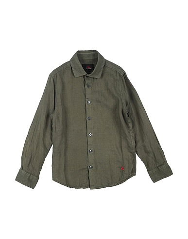 PEUTEREY Solid colour shirt Military green 100% Linen