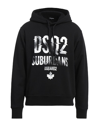 DSQUARED2 Hoodie Schwarz 100% Baumwolle