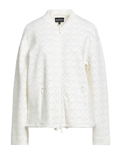 EMPORIO ARMANI Sweatshirt Cream 76% Cotton, 18% Polyester, 6% Elastane