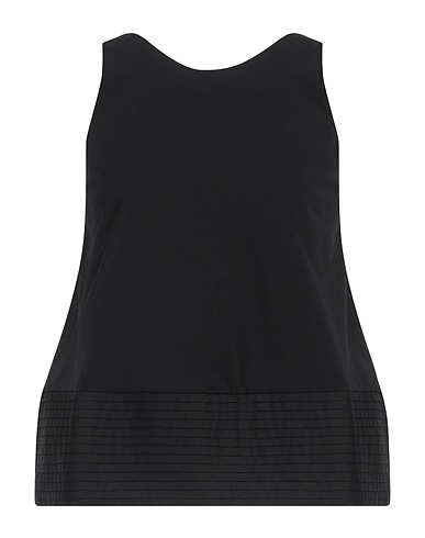 ALPHA STUDIO Top Black 95% Cotton, 5% Elastane