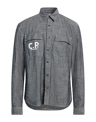 C.P. COMPANY Shirts Midnight blue 100% Cotton