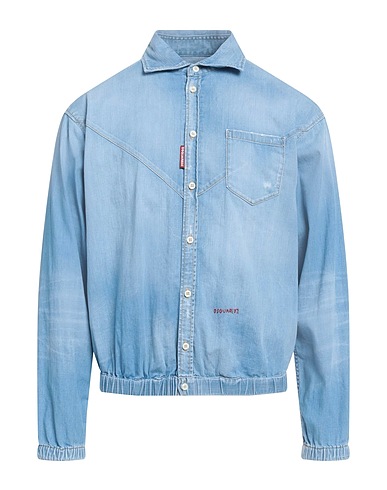 DSQUARED2 Denim shirt Blue 98% Cotton, 2% Elastane