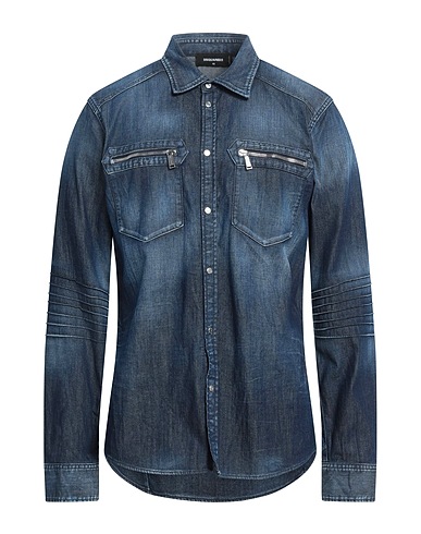 DSQUARED2 Denim shirt Blue 98% Cotton, 2% Elastane