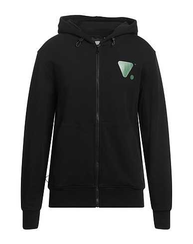 VALVOLA. Hooded track jacket  Black 100% Cotton