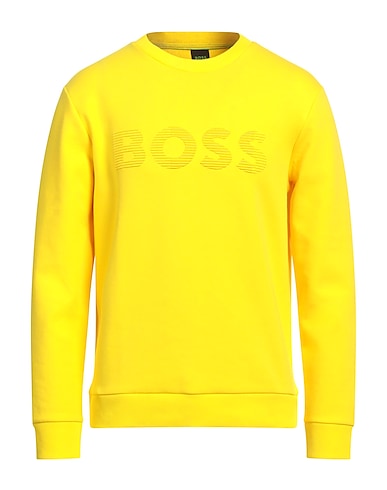 BOSS Sweatshirt Yellow 78% Cotton, 18% Polyester, 4% Elastane