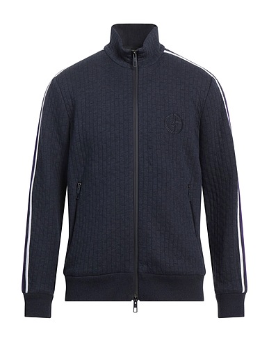 GIORGIO ARMANI Sweatshirt Navy 68% Cotton, 20% Polyamide, 12% Cashmere
