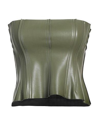 NORMA KAMALI Top Military green 100% Polyurethane, Polyester, Elastane