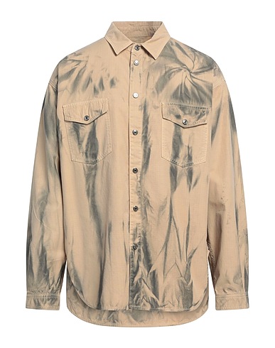MSGM Patterned shirt Beige 100% Cotton