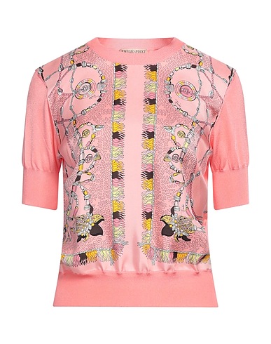 PUCCI Top Pink 85% Viscose, 11% Nylon, 4% Elastane, Silk