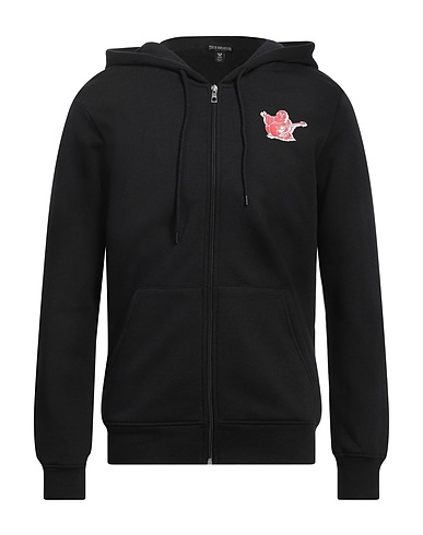 TRUE RELIGION Hooded track jacket  Black 60% Cotton, 40% Polyester