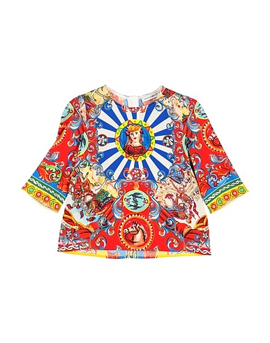 DOLCE&GABBANA Top Red 94% Silk, 6% Elastane
