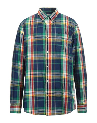 BARBOUR Checked shirt Navy blue 100% Cotton