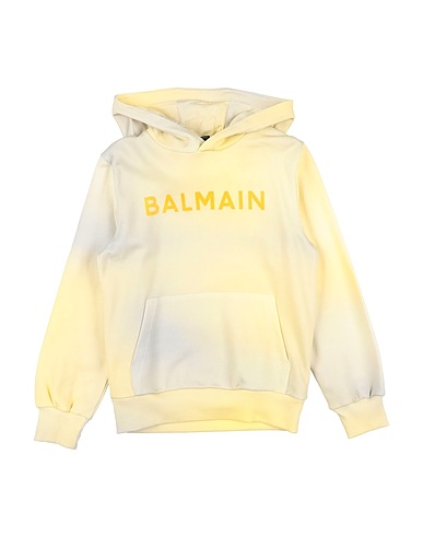 BALMAIN Felpa Giallo pastello 100% Cotone, Elastan