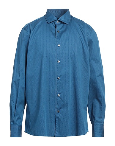 ZEGNA Patterned shirt Blue 100% Cotton
