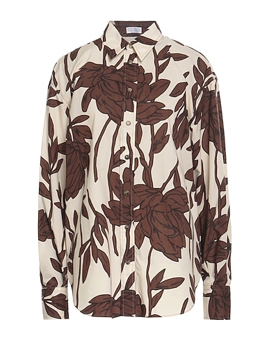 BRUNELLO CUCINELLI Chemises et chemisiers à fleurs 100% Coton, Ecobrass