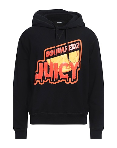 DSQUARED2 Hooded track jacket  Black 100% Cotton