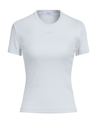 OFF-WHITE™ Basic T-Shirt Light blue 98% Cotton, 2% Elastane