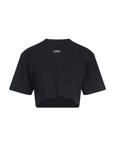 OFF-WHITE™ TOPS Schwarz 98% Baumwolle, 2% Elastan