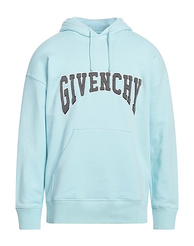 GIVENCHY Hooded track jacket  Sky blue 100% Cotton