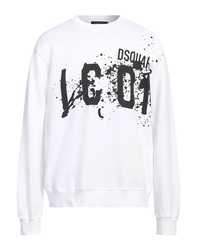 DSQUARED2 Sweatshirt ICON White 100% Cotton, Elastane