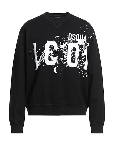 DSQUARED2 Felpa ICON Nero 100% Cotone, Elastan