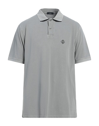 HERNO Polo shirt Grey 100% Cotton, Polyester