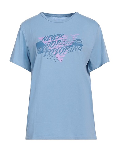 THE NORTH FACE T-shirt Sky blue 50% Cotton, 50% Polyester