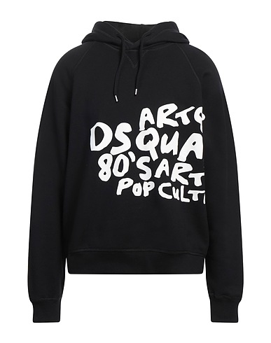 DSQUARED2 Hooded track jacket  Black 100% Cotton