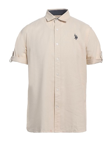 U.S.POLO ASSN. Shirts PANNA 55% Linen, 45% Cotton