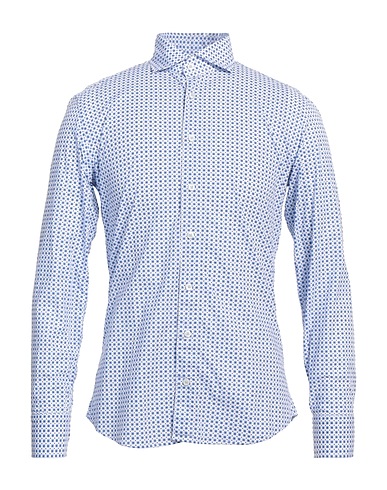 BASTONCINO Patterned shirt Azure 100% Cotton