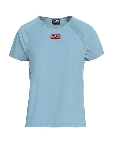 EA7 T-shirt Blu chiaro 90% Poliestere, 10% Elastan
